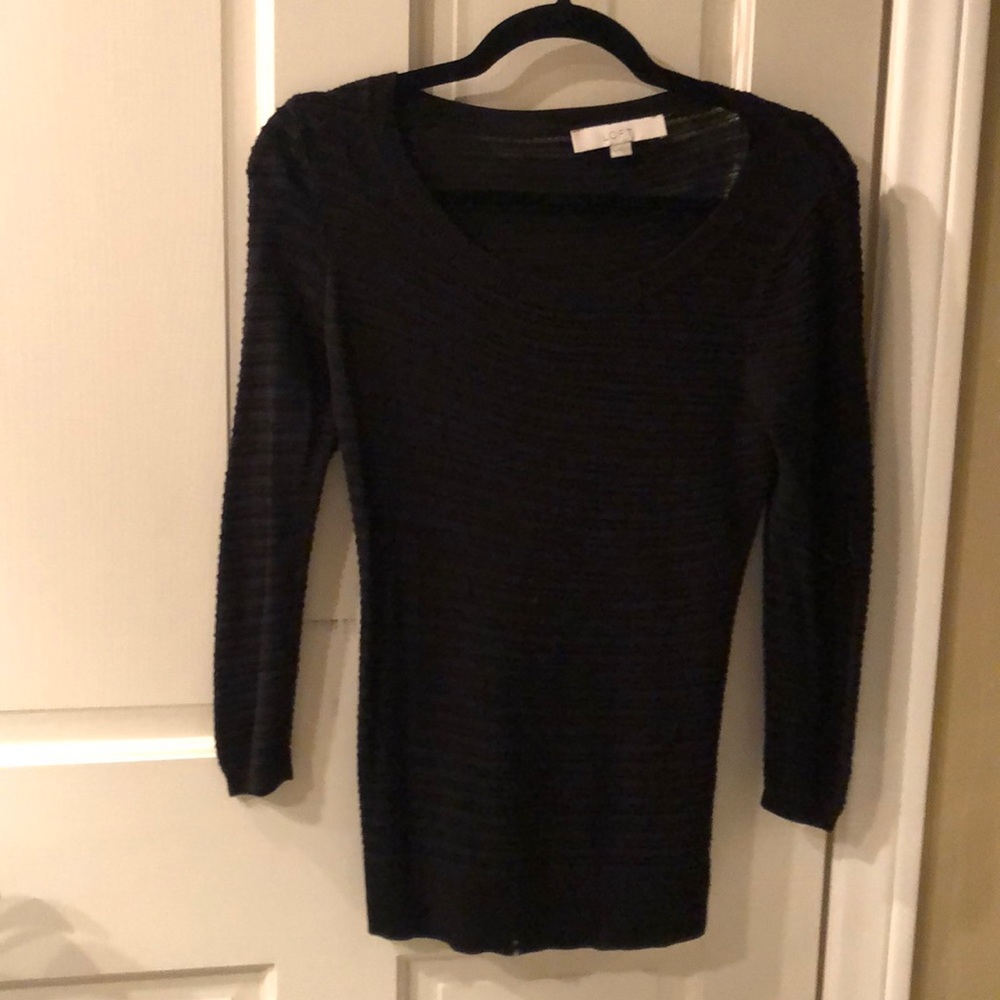 Loft XS knit black top